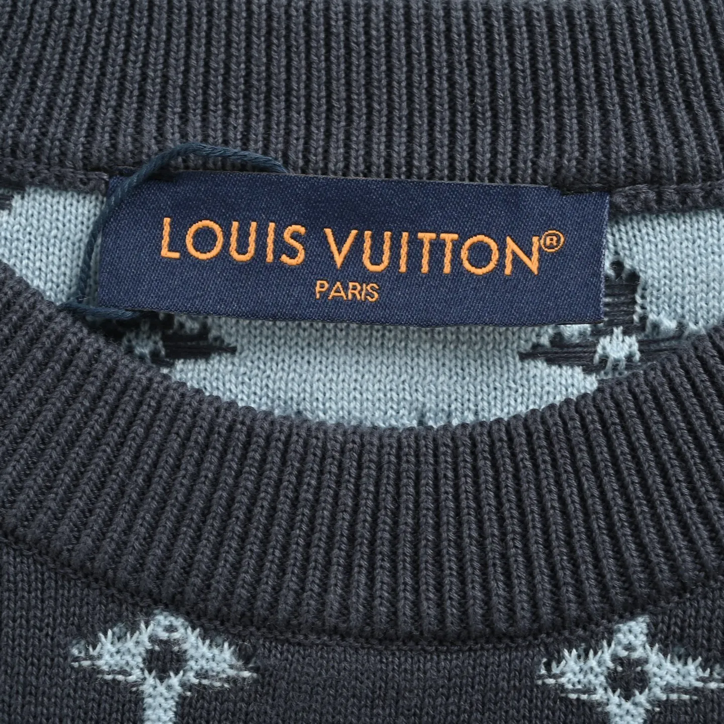 Louis Vuitton/Louis Vuitton gradient old flower jacquard crew neck sweater